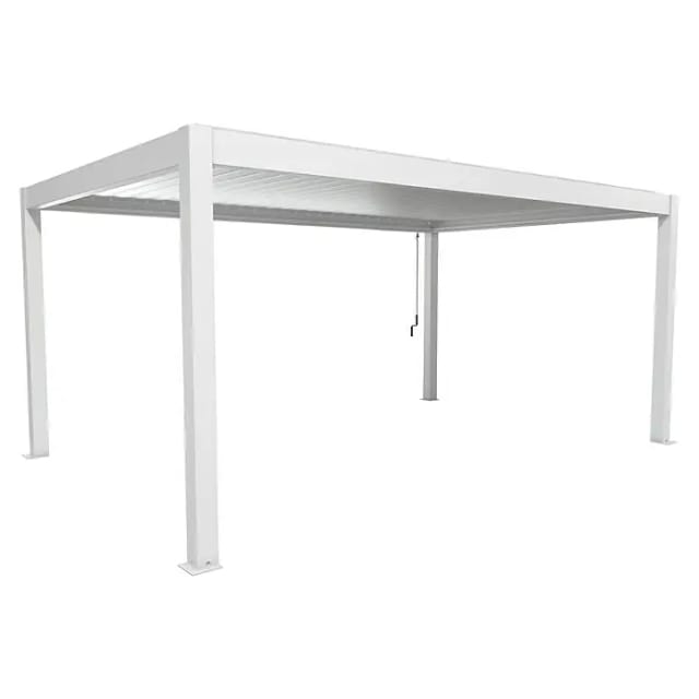 Biohort Pergola 5,5 m x 3,5 m Weiß-Silber