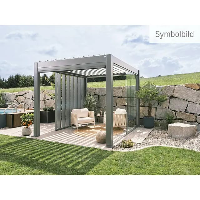 Biohort Pergola 6 m x 3 m Quarz-Silber