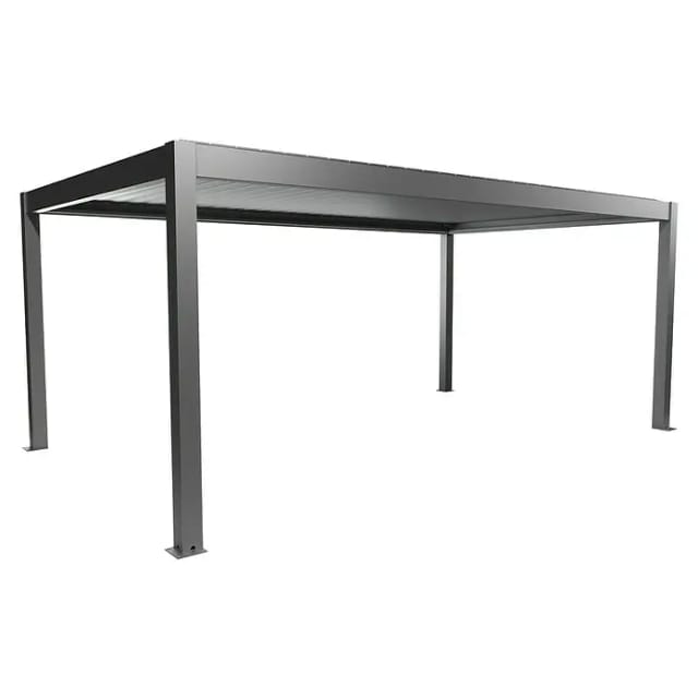 Biohort Pergola 6 m x 3,5 m Quarzgrau-Metallic