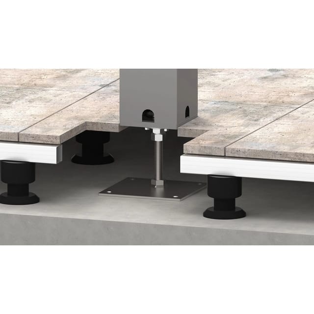 Biohort Grundplatte Höhenverstellbar für Pergola Quarzgrau-Metallic