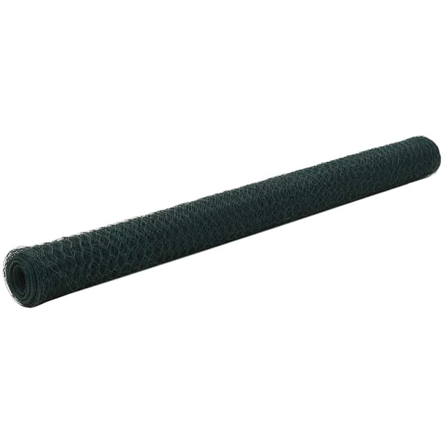 vidaXL Drahtzaun Stahl mit PVC-Beschichtung 25x1,5 m Grün 143267