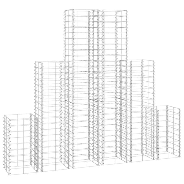 vidaXL Gabionen-Set 6 Tlg Verzinkter Draht 141049