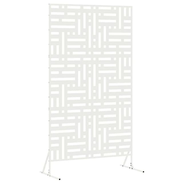 vidaXL Sichtschutz Weiß 100 x 50 x 180 cm Stahl 868550