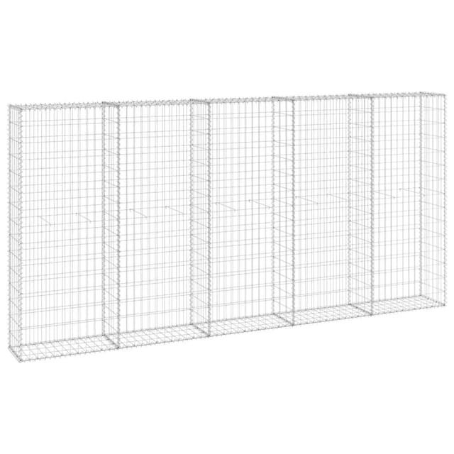 vidaXL Gabionenwand mit Abdeckung Verzinkter Stahl 300x30x150 cm 147822