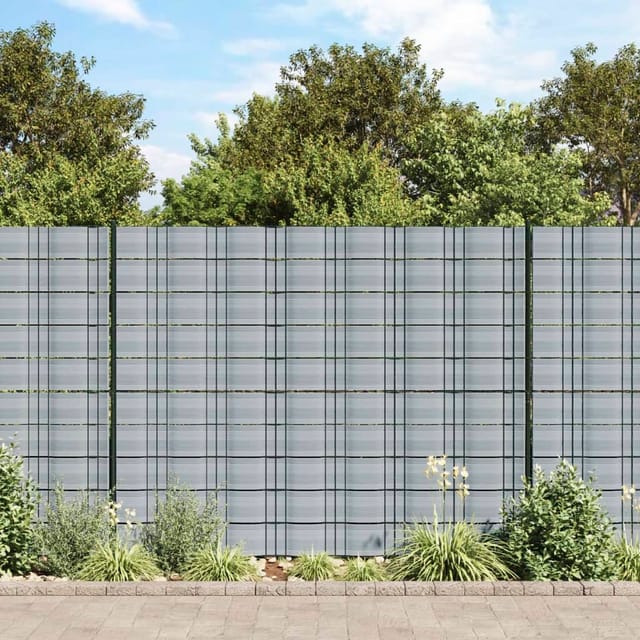 vidaXL Sichtschutzstreifen 10 Stk Grau 252,5x19 cm PVC 4005546