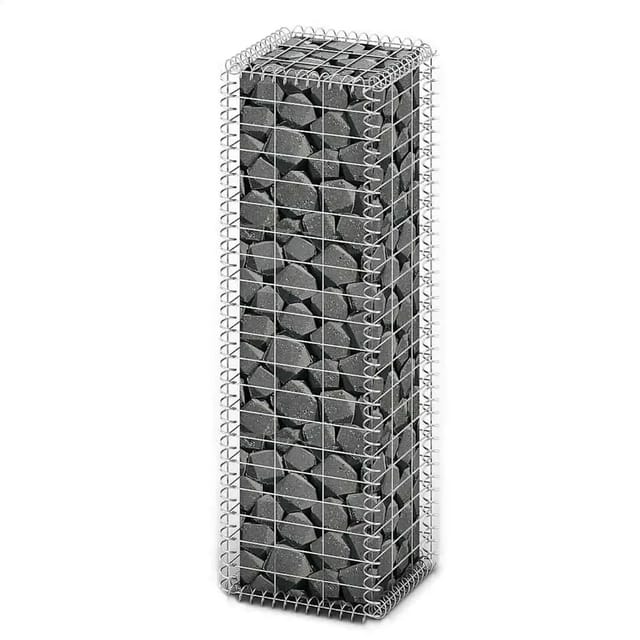 vidaXL Steinkorb Gabione mit Deckeln Verzinkter Draht 100x30x30 cm 141038