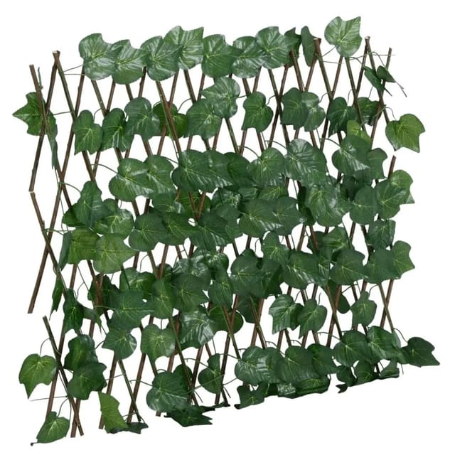 vidaXL Rankgitter mit Künstlichem Weinlaub Erweiterbar Grün 190x60 cm 366582