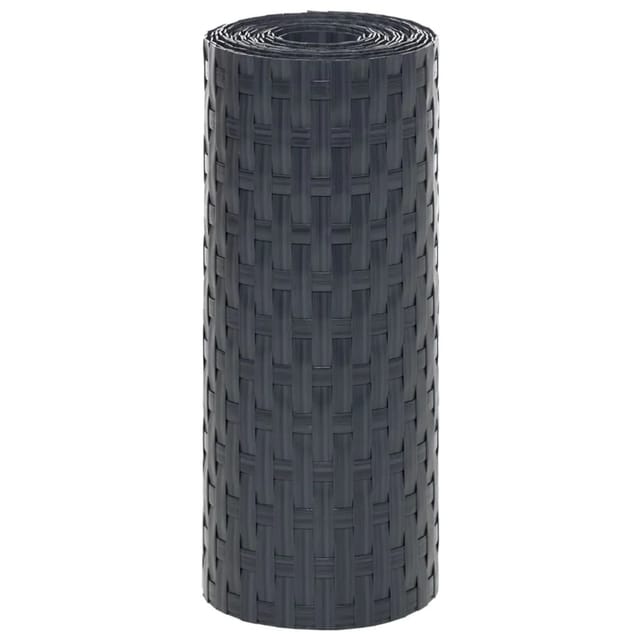 vidaXL Balkon-Sichtschutze 10 Stk Anthrazit 255x19 cm Poly Rattan 156311