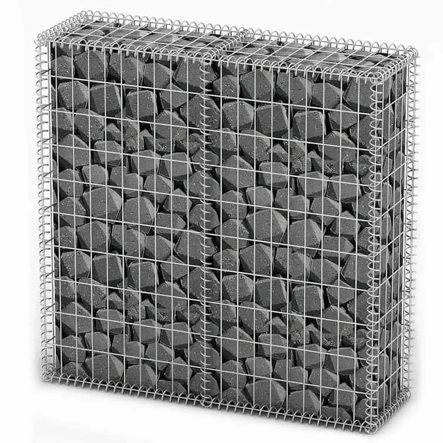 vidaXL Steinkorb Gabione mit Deckeln Verzinkter Draht 100x100x30 cm 141041