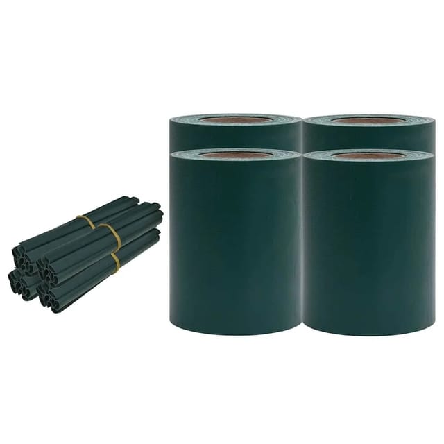 vidaXL Garten-Sichtschutz 4 Stk PVC 35x0,19 m Mattgrün 147870