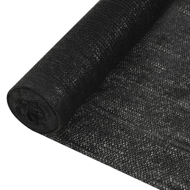 vidaXL Zaunblende Schwarz 1,5x10 m HDPE 195 g/m² 149359