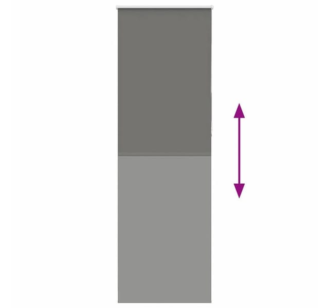 vidaXL Verdunkelungsrollo Grau 75x210 cm Stoffbreite 70,7 cm Polyester 4011175