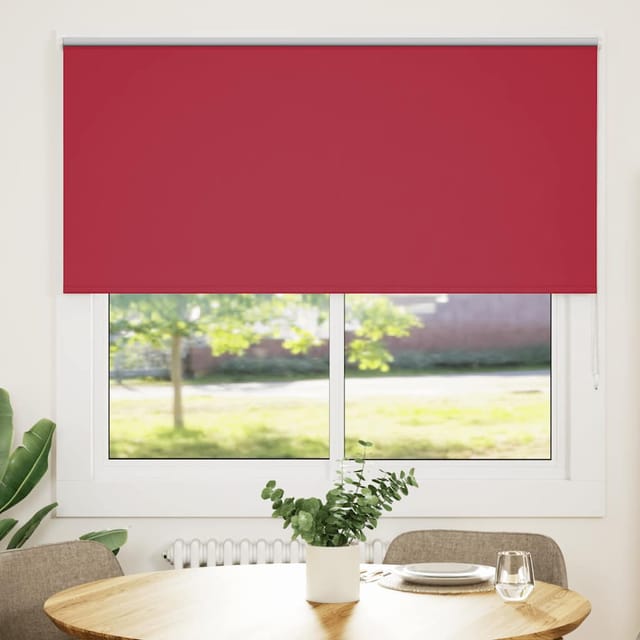 vidaXL Verdunkelungsrollo Rot 145x130cm Stoffbreite 141,6cm Polyester 4011761
