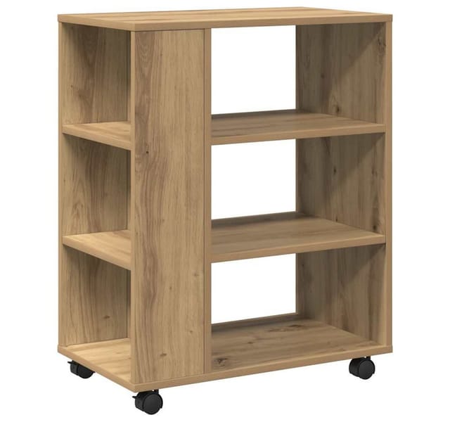 vidaXL Rollcontainer Artisan-Eiche 60x35x75 cm Holzwerkstoff 856657