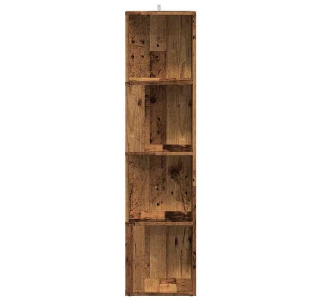 vidaXL Eckregal Altholz-Optik 33x33x132 cm Holzwerkstoff 856722