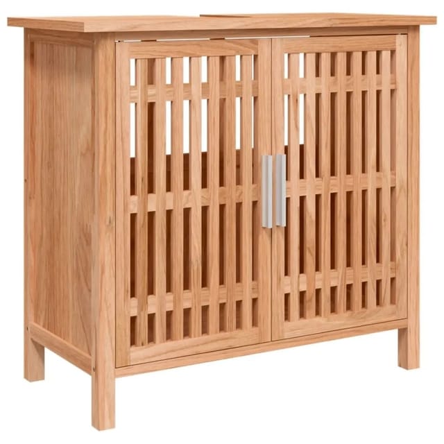vidaXL Waschbeckenunterschrank 66x29x61,5 cm Massivholz Nussbaum 350355