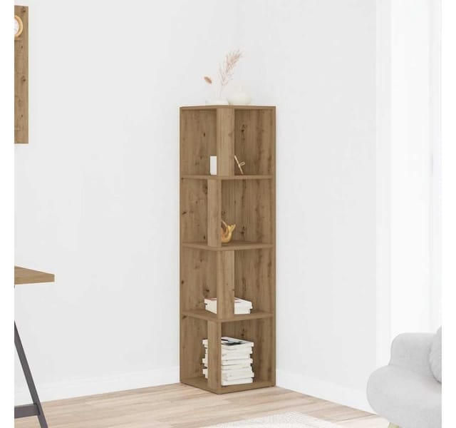 vidaXL Eckregal Artisan-Eiche 33x33x132 cm Holzwerkstoff 856723