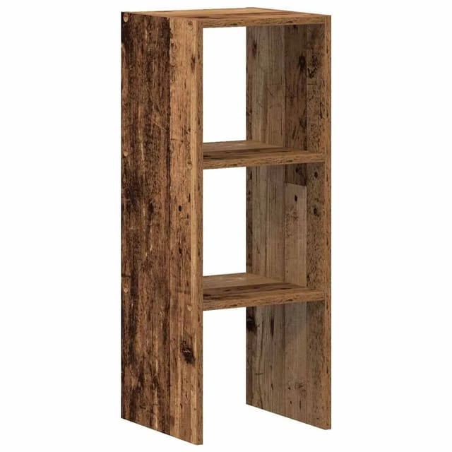 vidaXL Bücherregal Stapelbar Altholz-Optik 30x30x80 cm Holzwerkstoff 858817