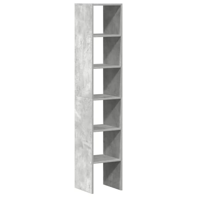 vidaXL Bücherregale 2 Stk Stapelbar Betongrau 30x30x80cm Holzwerkstoff 858810