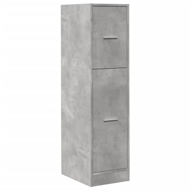 vidaXL Apothekerschrank Betongrau 30x41x118 cm Holzwerkstoff 855163