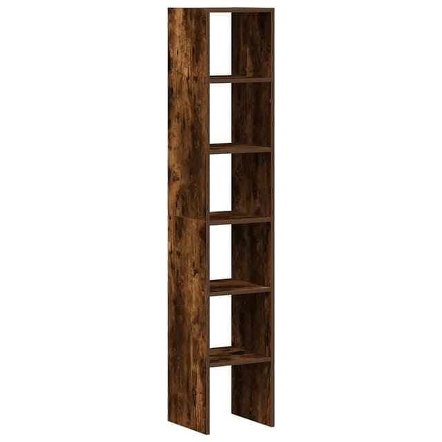 vidaXL Bücherregale 2 Stk Stapelbar Räuchereiche 30x30x80 cm 858812