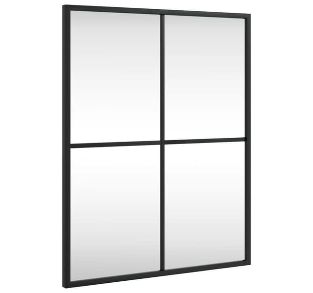 vidaXL Wandspiegel Schwarz 40x50 cm Rechteckig Eisen 358646