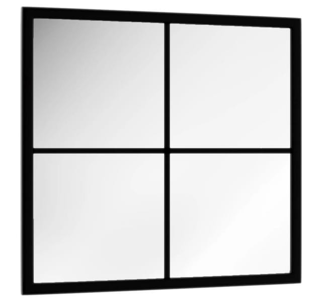 vidaXL Wandspiegel Schwarz 40x40 cm Metall 342204