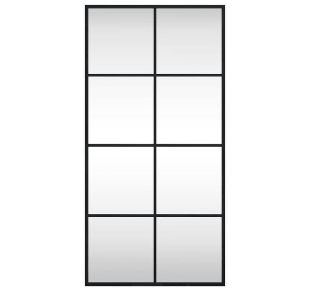vidaXL Wandspiegel Schwarz 40x80 cm Rechteckig Eisen 358644