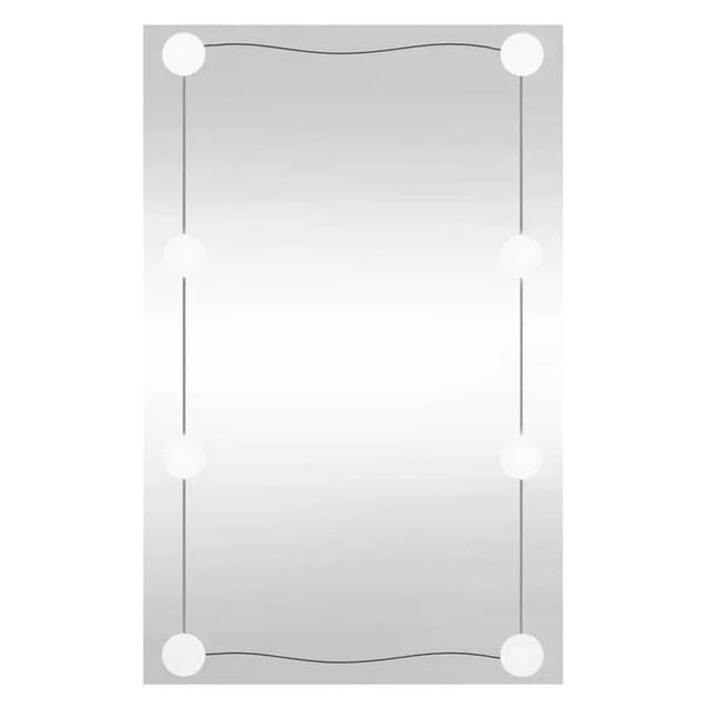 vidaXL Wandspiegel mit LED-Leuchten 40x60 cm Glas Rechteckig 3189152