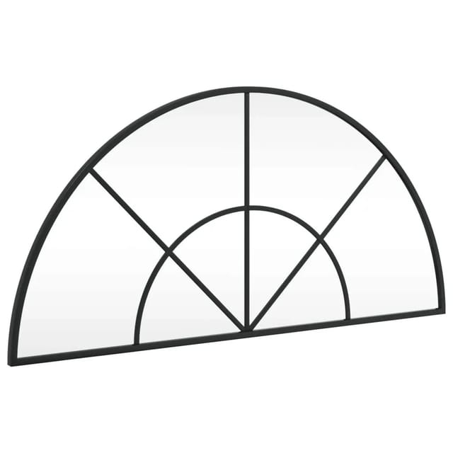 vidaXL Wandspiegel Schwarz 80x40 cm Gewölbt Eisen 358651