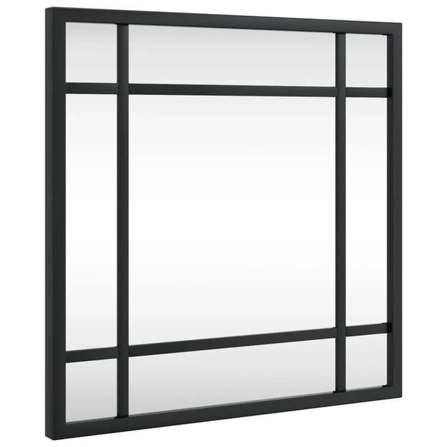 vidaXL Wandspiegel Schwarz 30x30 cm Quadratisch Eisen 358632