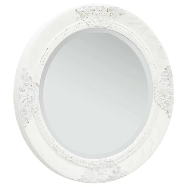 vidaXL Wandspiegel im Barock-Stil 50 cm Weiß 320344