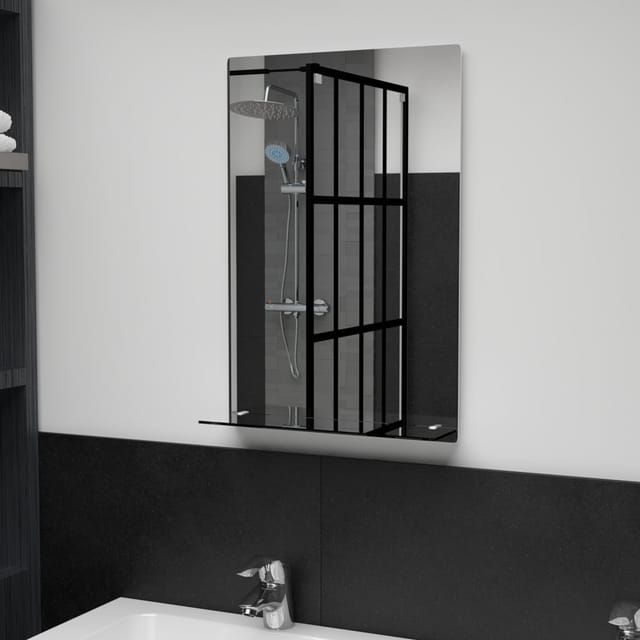 vidaXL Wandspiegel mit Regal 40x60 cm Hartglas 249438