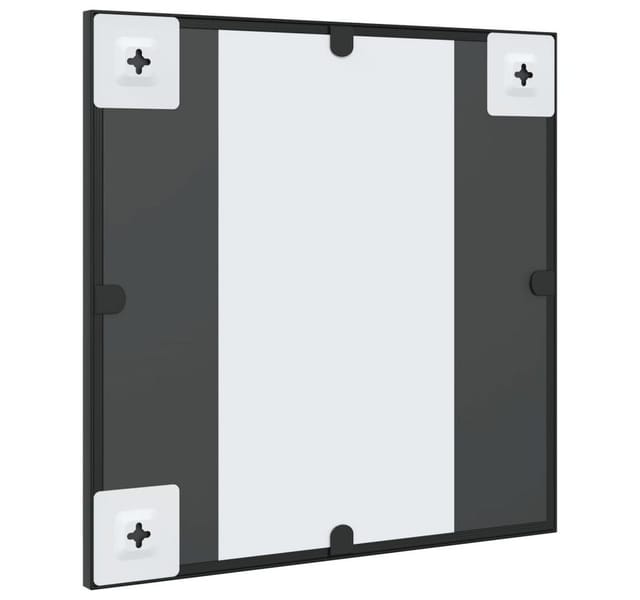 vidaXL Wandspiegel Schwarz 40x40 cm Quadratisch Eisen 358633