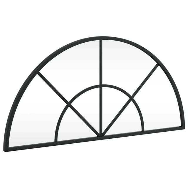 vidaXL Wandspiegel Schwarz 60x30 cm Gewölbt Eisen 358650