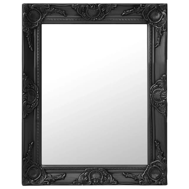 vidaXL Wandspiegel im Barock-Stil 50x60 cm Schwarz 320319