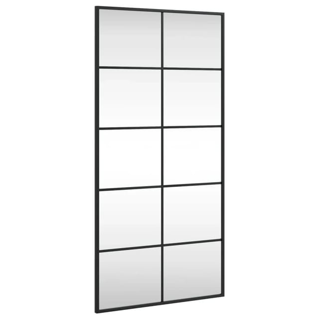 vidaXL Wandspiegel Schwarz 50x100 cm Rechteckig Eisen 358649