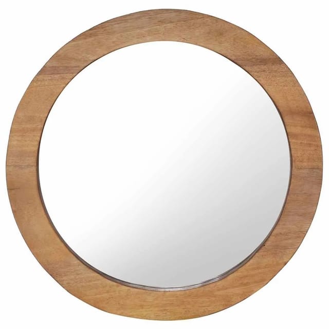 vidaXL Wandspiegel 60 cm Teak Rund 288806