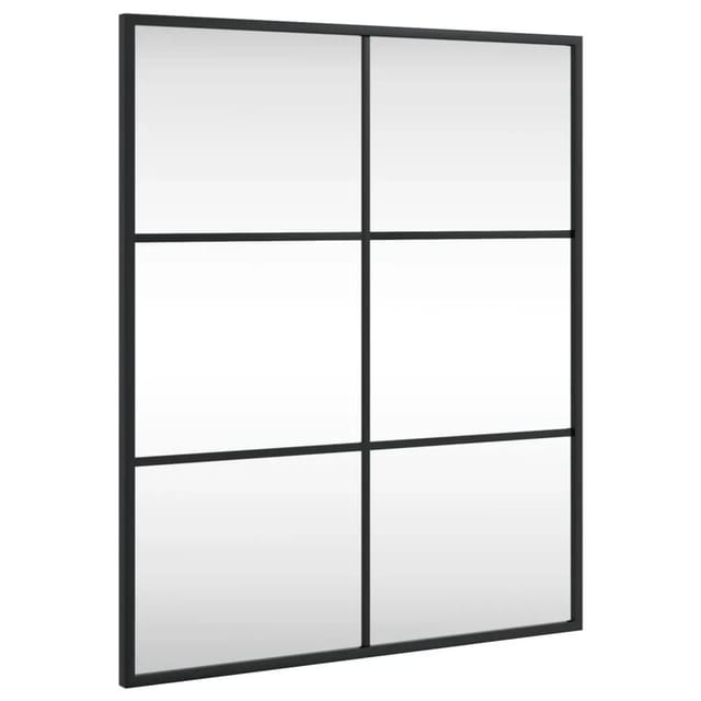 vidaXL Wandspiegel Schwarz 50x60 cm Rechteckig Eisen 358647