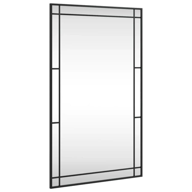 vidaXL Wandspiegel Schwarz 60x100 cm Rechteckig Eisen 358631