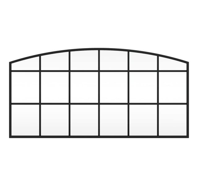 vidaXL Wandspiegel Schwarz 80x40 cm Gewölbt Eisen 358637
