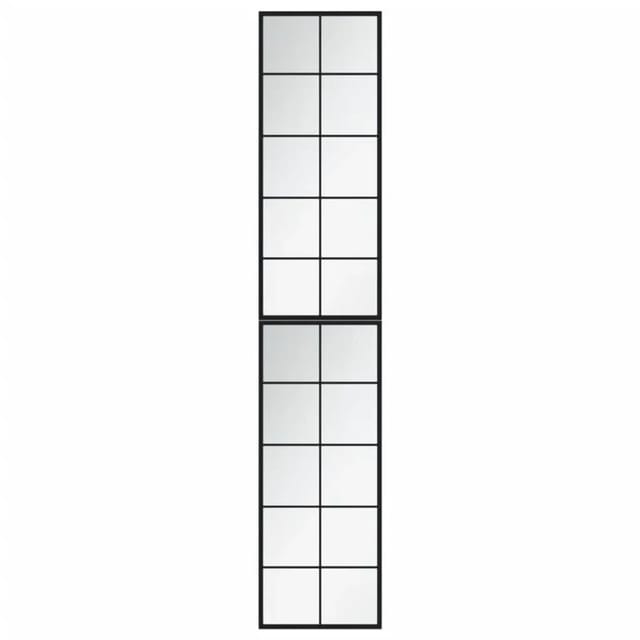 vidaXL Wandspiegel 2 Stk Schwarz 100x40 cm Metall 3189034