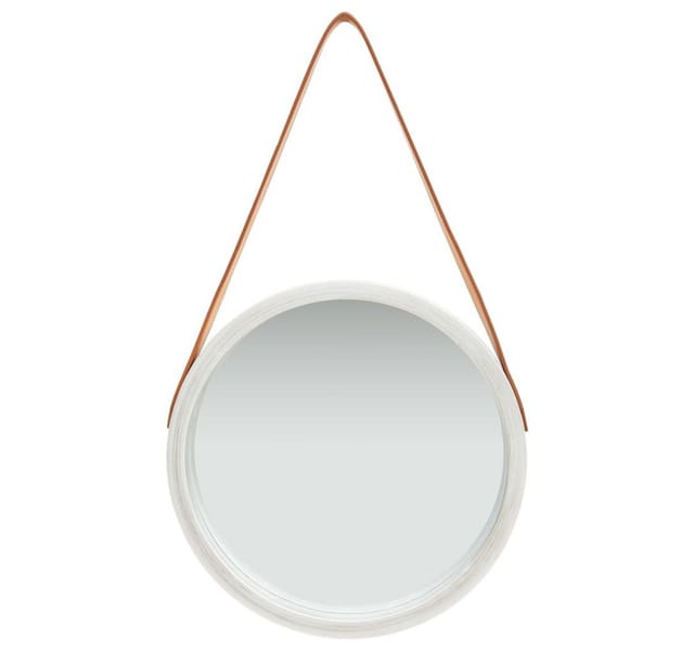 vidaXL Wandspiegel mit Gürtel 40 cm Silbern 320362