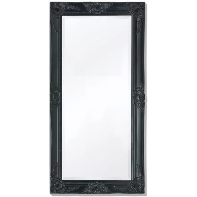 vidaXL Wandspiegel im Barock-Stil 100x50 cm Schwarz 243682