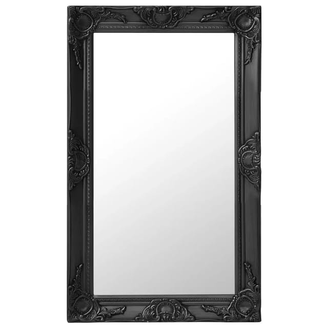 vidaXL Wandspiegel im Barock-Stil 50x80 cm Schwarz 320323