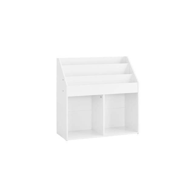 SoBuy Bücherregal mit 3 Ablagefächern und 2 Offenen Fächern Kinderregal Weiß 68x68x30cm KMB01-II-W