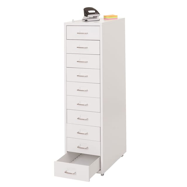 MCW Rollcontainer Preston T851 10 Schubladen Weiß
