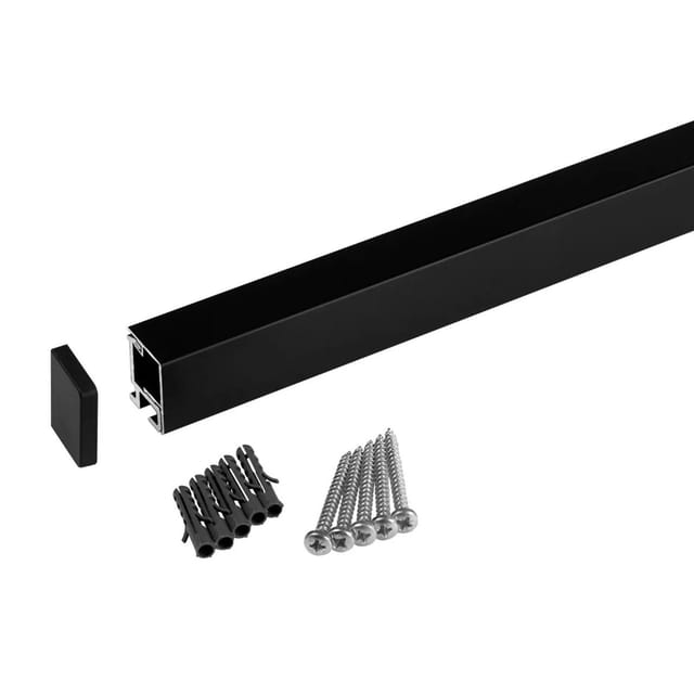 Kesseböhmer Linero MosaiQ EasyLine Küchenreling Schwarz 1800 mm
