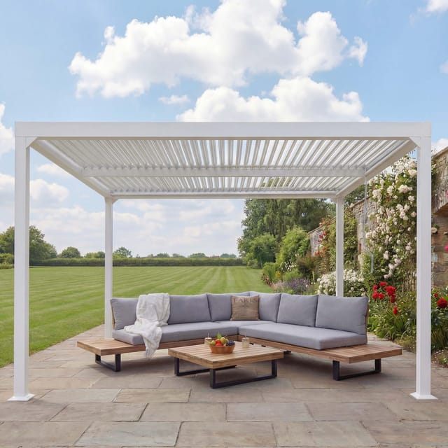 MCW Pergola L41 Weiß 3x3,7m