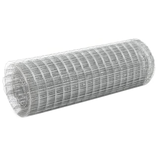vidaXL Maschendraht Verzinkter Stahl 25x0,5 m Silbern 143616